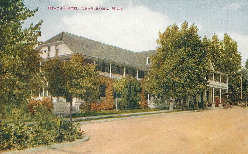 Beach Hotel - Vintage Postcard